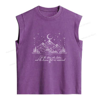 Pagewings Fantasy Bookish Reader Women's Washed Tank Top
