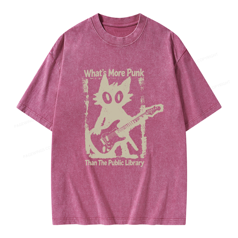 Pagewings What’s More Punk Than The Public Library Unisex Washed T-shirt