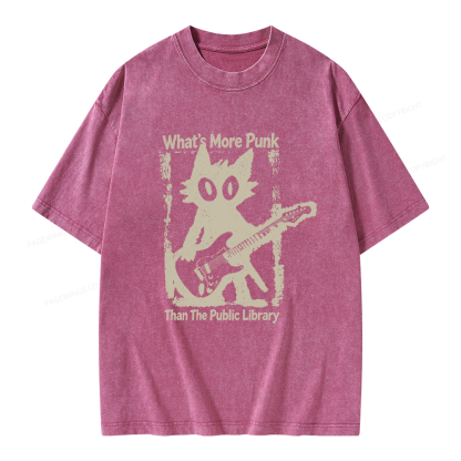 Pagewings What’s More Punk Than The Public Library Unisex Washed T-shirt