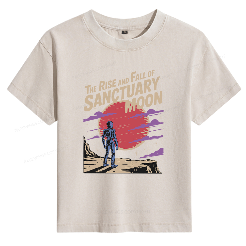 Pagewings The Rise And Fall Of Sanctuary Moon Women's Washed T-shirt