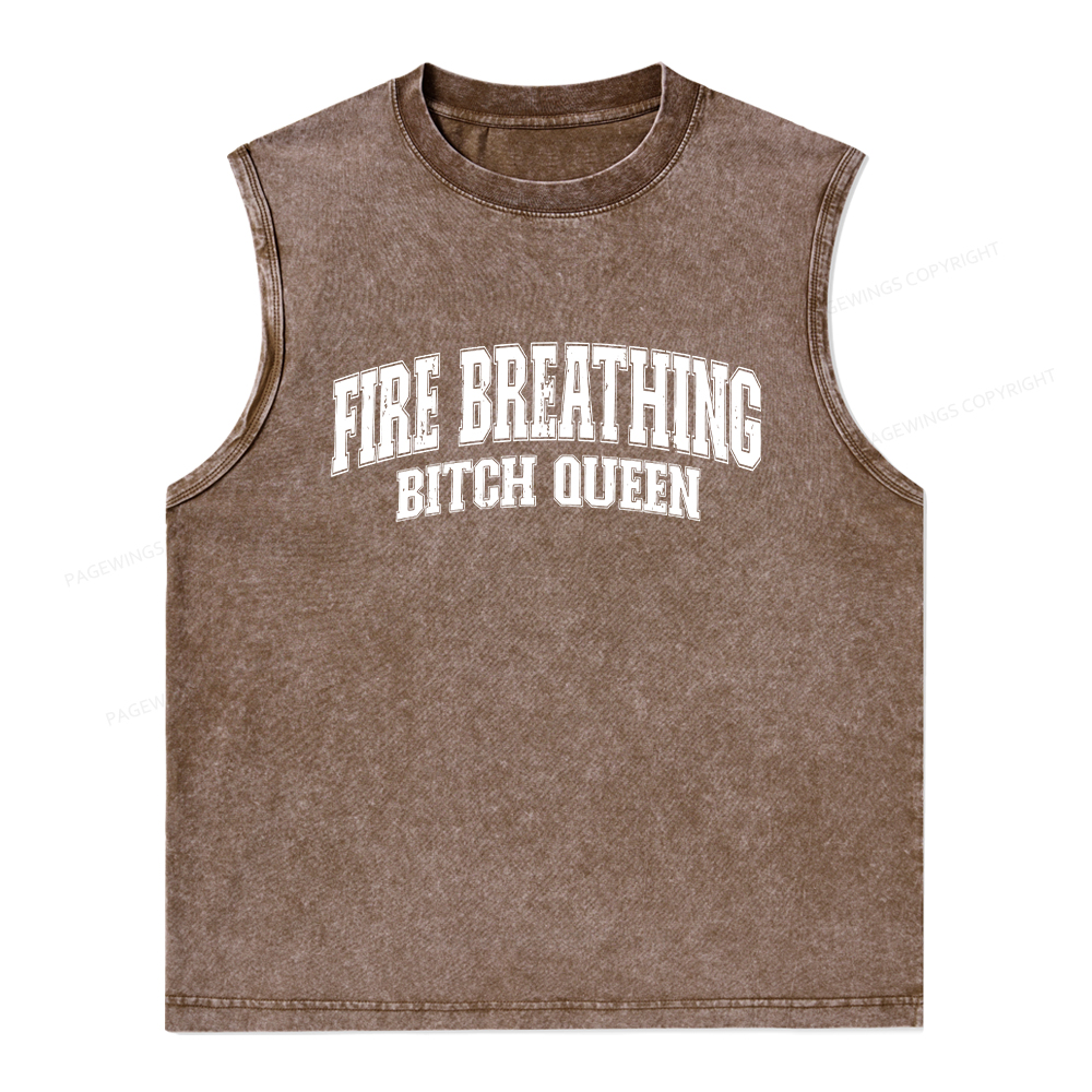 Pagewings Bookish Queen Unisex Washed Tank Top