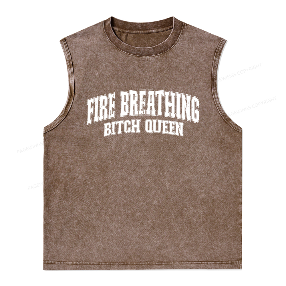 Pagewings Bookish Queen Unisex Washed Tank Top