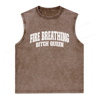 Pagewings Bookish Queen Unisex Washed Tank Top