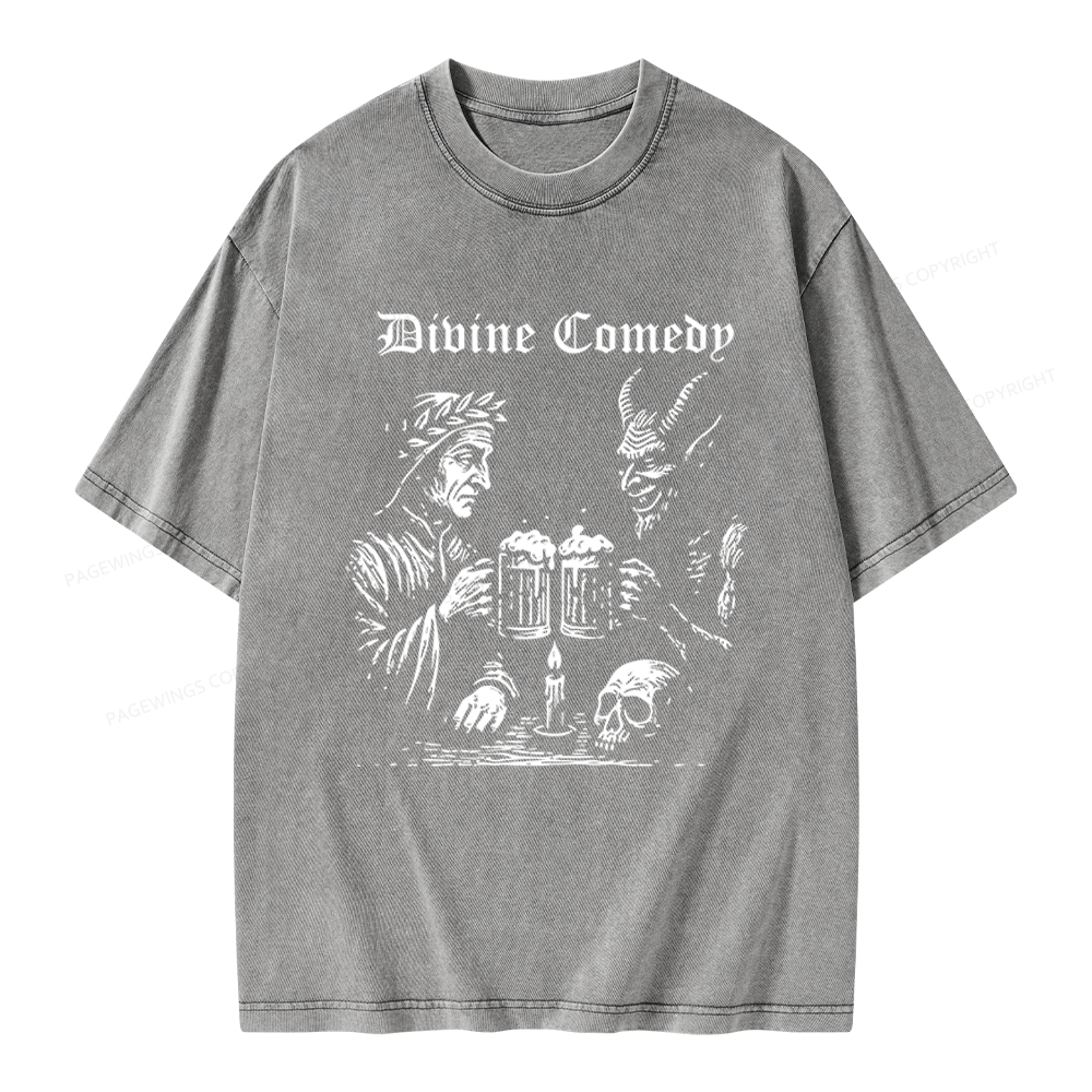 Pagewings Divine Comedy Unisex Washed T-shirt