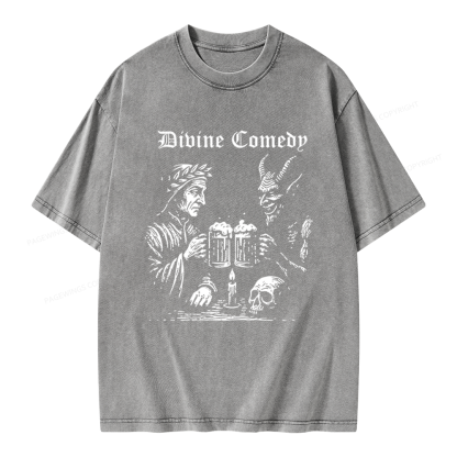 Pagewings Divine Comedy Unisex Washed T-shirt