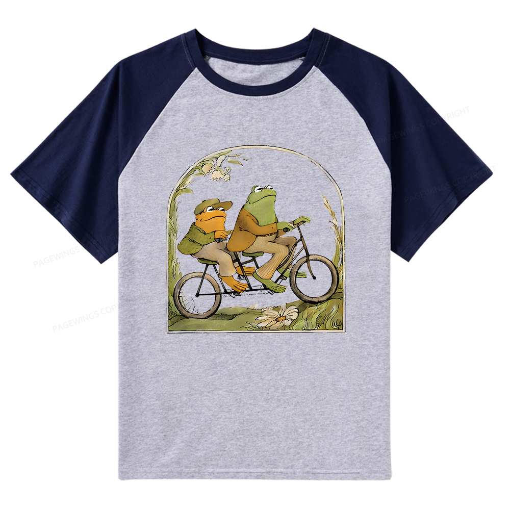 Pagewings Frog And Toad Book Vintage Raglan T-shirt