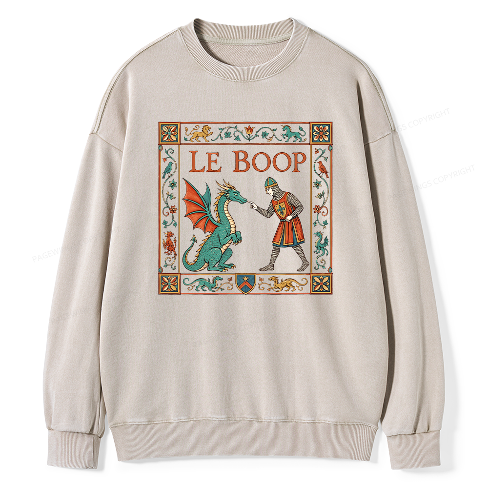 Pagewings Le Boop Unisex Washed Sweatshirt
