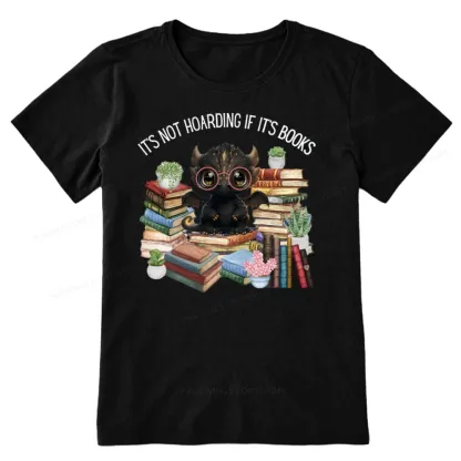 Pagewings Not Hoarding Books Cute Dragon Reading Unisex Classic T-shirt