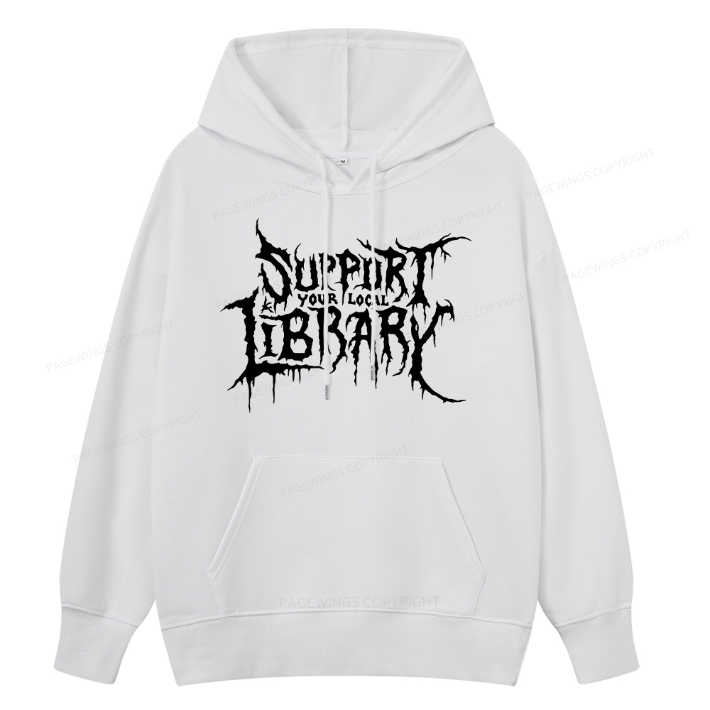 Pagewings Support Your Local Library Unisex Classic Hoodie