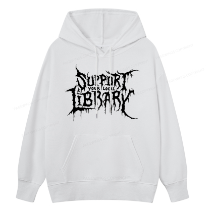 Pagewings Support Your Local Library Unisex Classic Hoodie