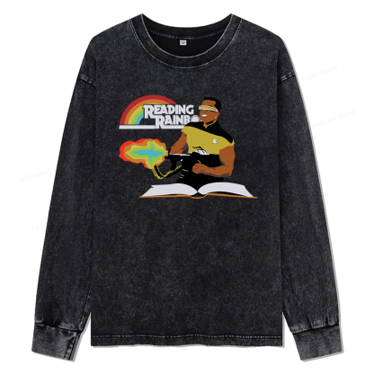 Pagewings Reading Rambo Unisex Washed Long Sleeve T-shirt