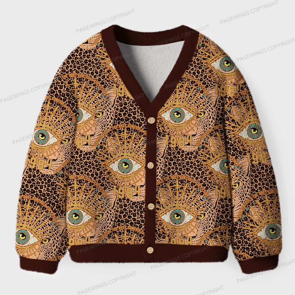 Pagewings Make Orwell Fiction Again Unisex Ugly Cardigan Sweaters