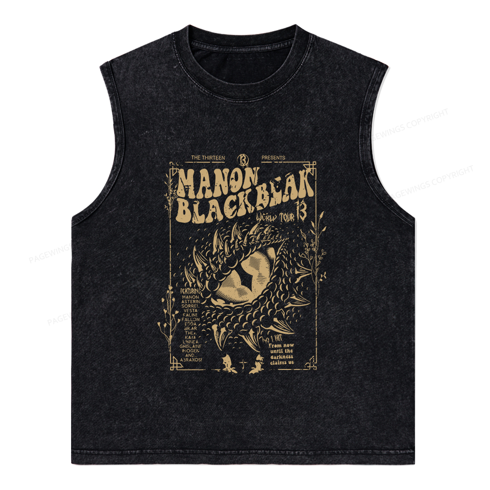 Pagewings ACOTAR Crescent City Rhysand Unisex Washed Tank Top
