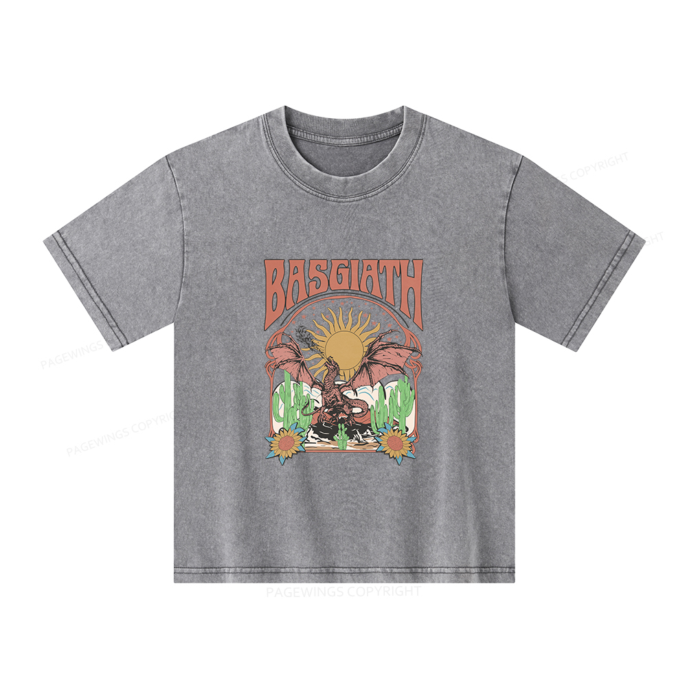Pagewings Fantasy Team Dragon Rider Unisex Kids Washed T-shirt