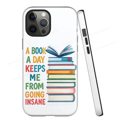Pagewings A Book A Day Keeps Me From Going Insane Phone Case