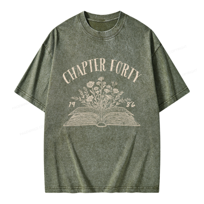 Pagewings Personalized Birthday Unisex Washed T-shirt