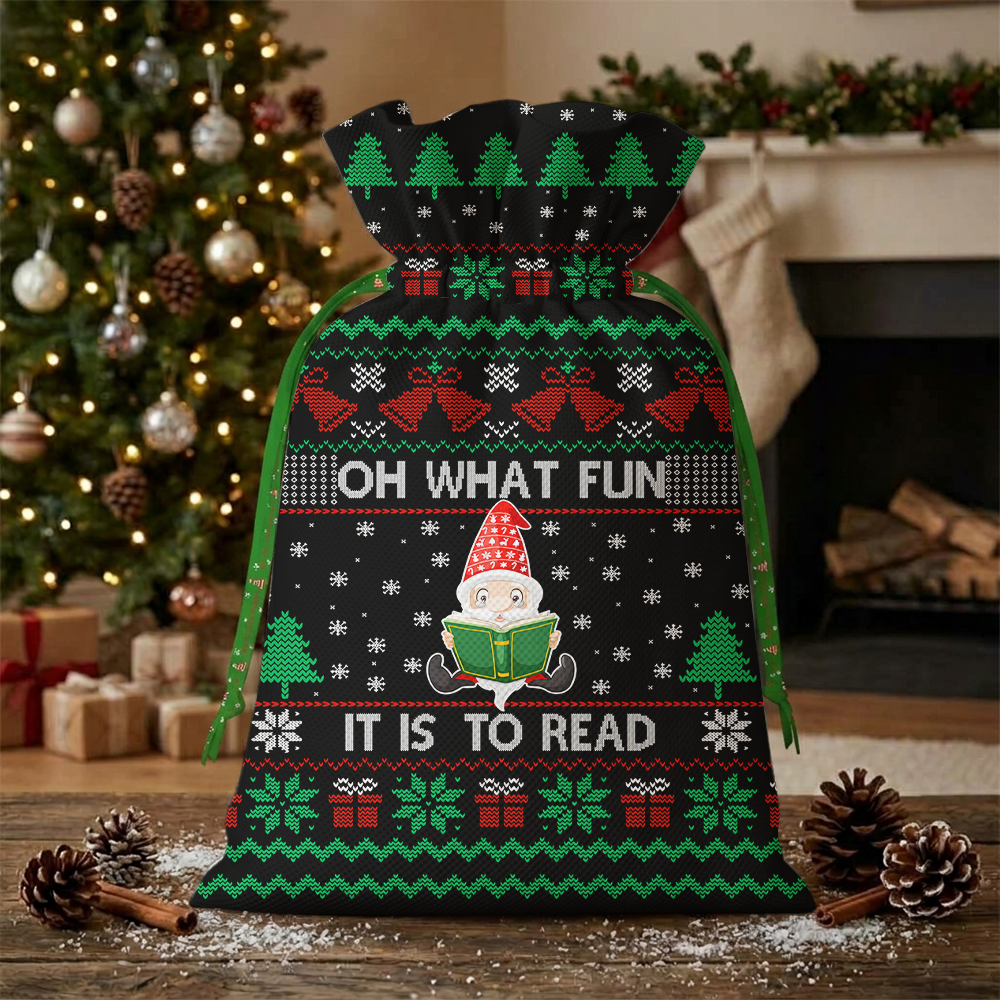 Pagewings Oh What Fun It Is To Read Christmas Santa Sack