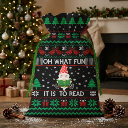 Pagewings Oh What Fun It Is To Read Christmas Santa Sack