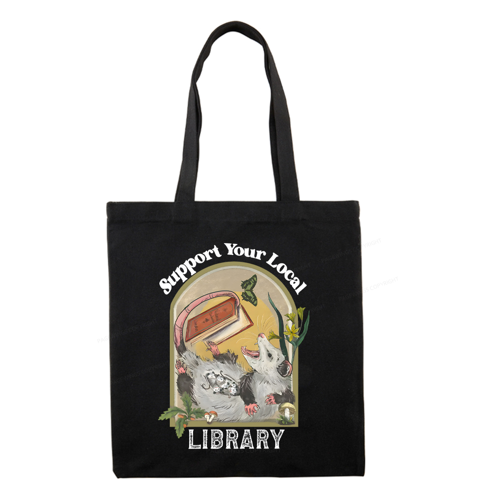 Pagewings Library Readers Make Leaders Jersey Short Sleeve Tee Tote Bag