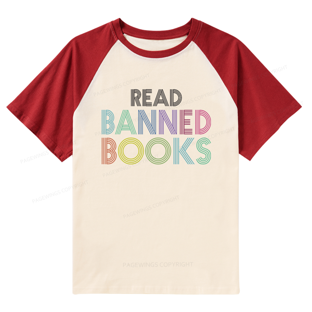 Pagewings Read Banned Books Shirt Raglan T-shirt