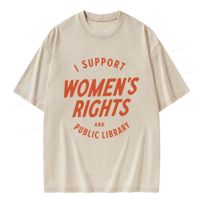 Pagewings I Support Womens Rights Unisex Washed T-shirt
