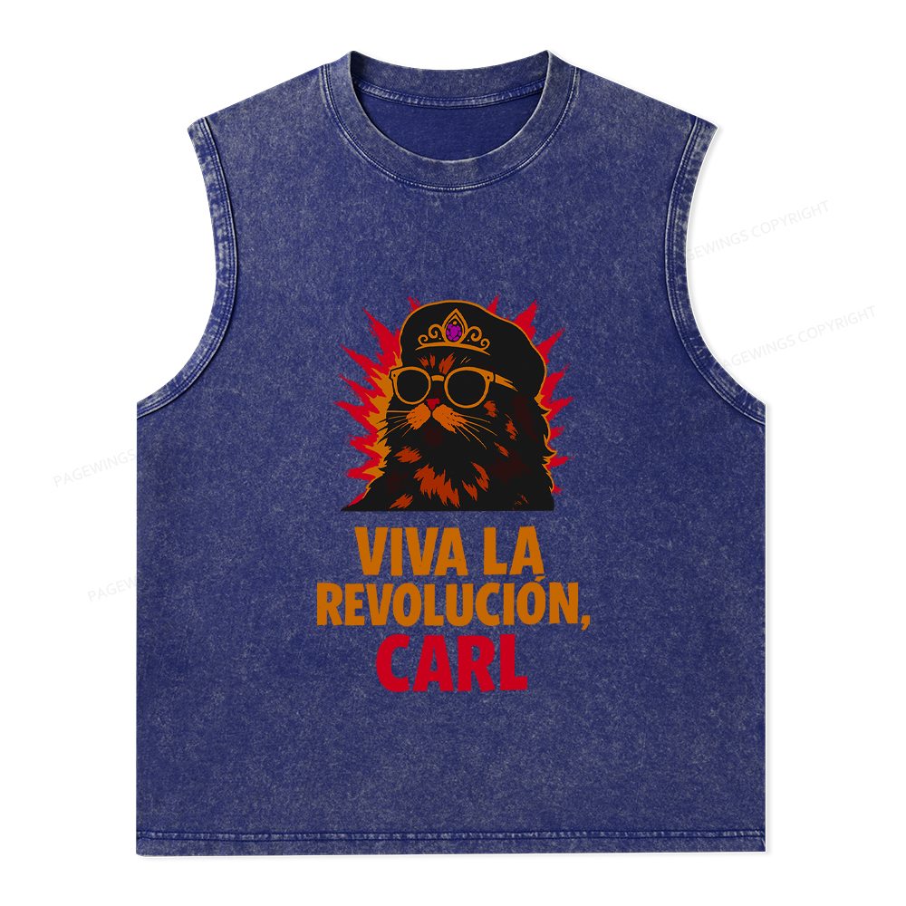 Pagewings Viva La Revolucion Unisex Washed Tank Top