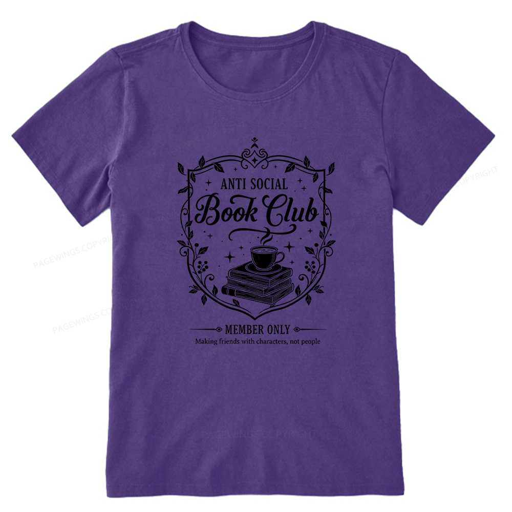 Pagewings Anti Social Book Club Unisex Classic T-shirt