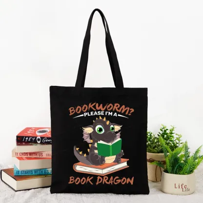 Pagewings Book Dragon Tote Bag
