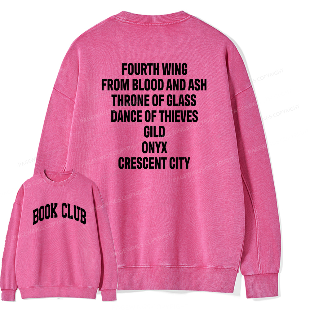 Pagewings Personalized Book Club Unisex Washed Sweatshirt