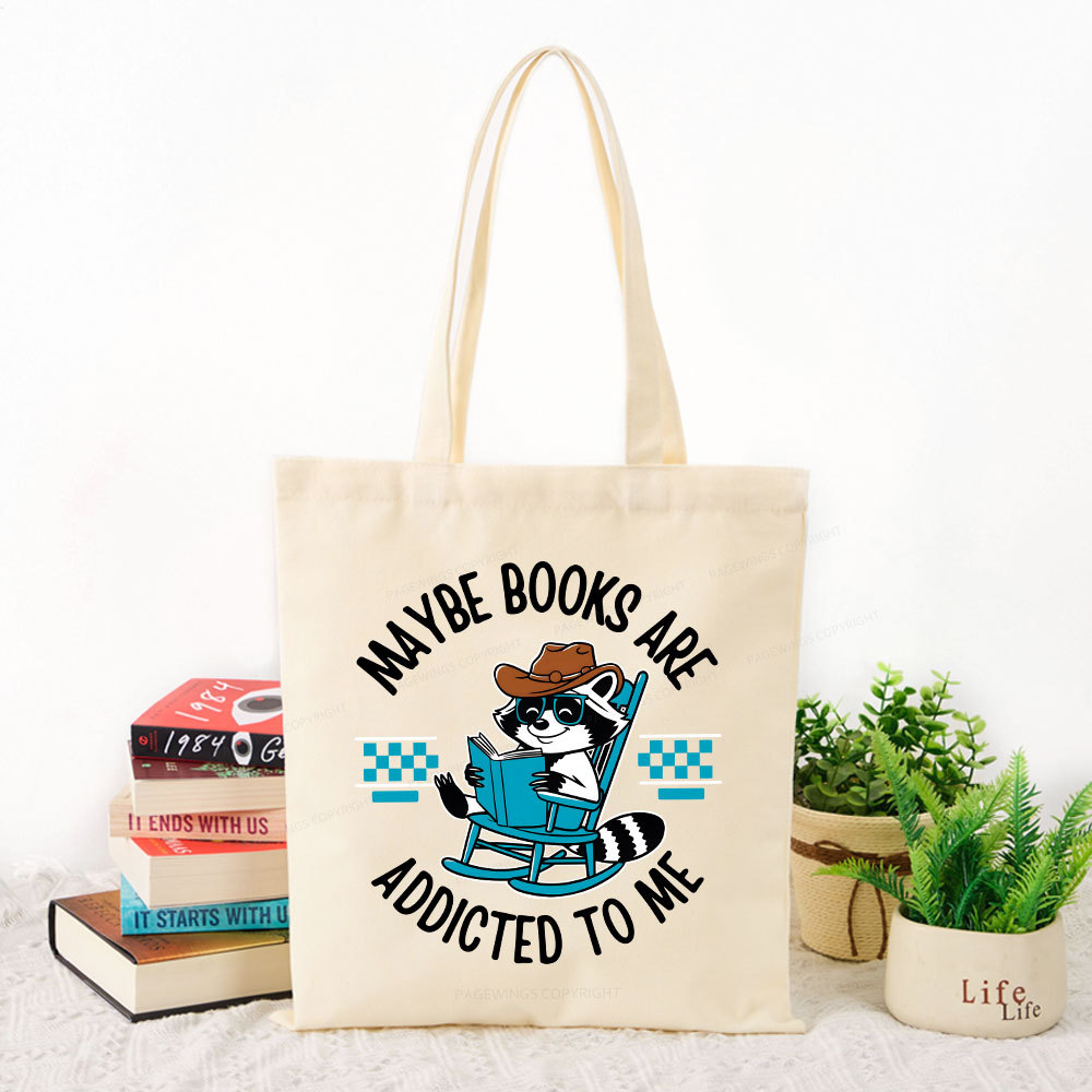Pagewing Books Are Addicted To Me Tote Bag