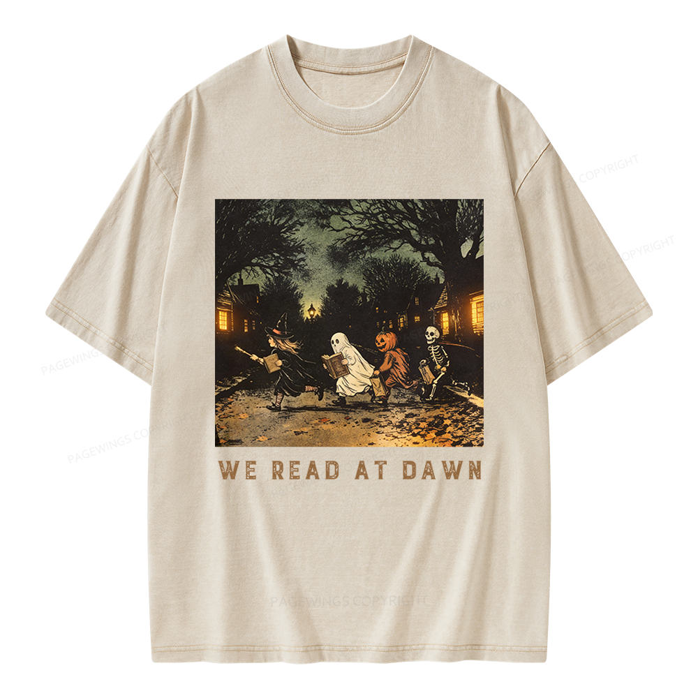 Pagewings We Read At Dawn Unisex Washed T-shirt