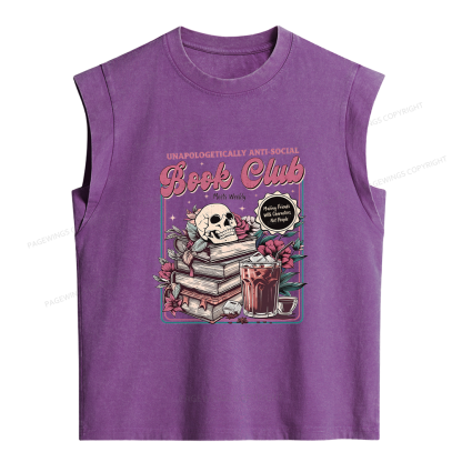 Pagewings Vintage Book Club Women's Washed Tank Top