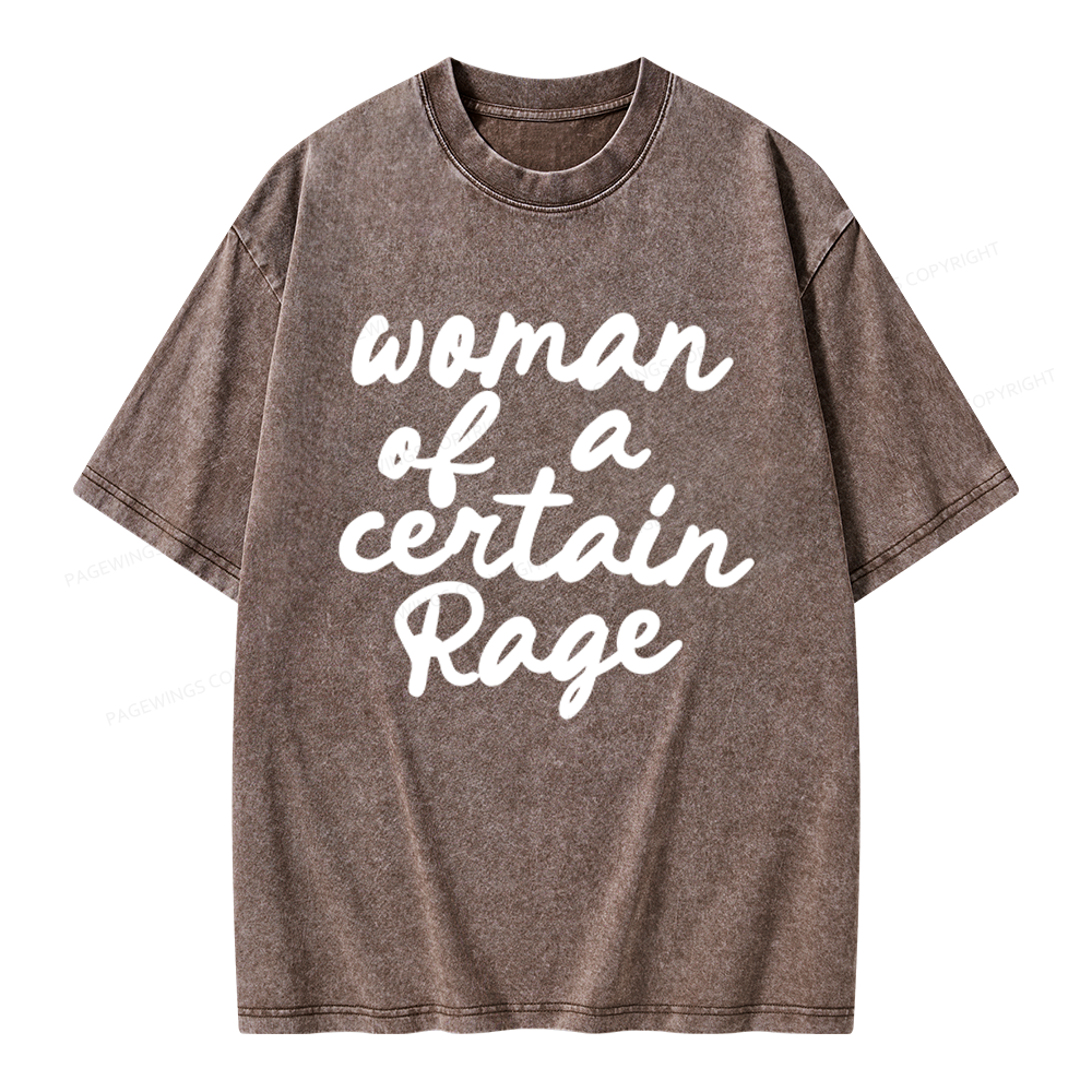 Pagewings Woman of a Certain Rage Unisex Washed T-shirt