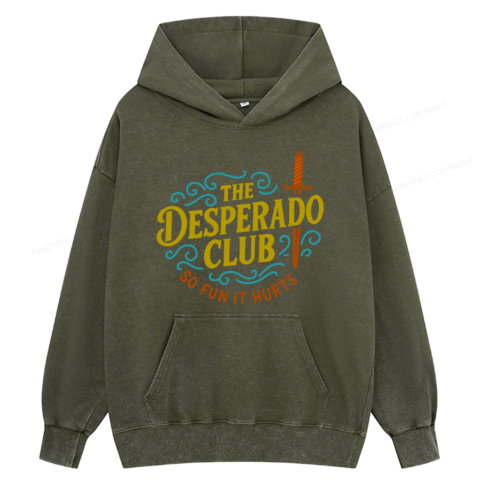 Pagewings The Desperado Club Unisex Washed Hoodie