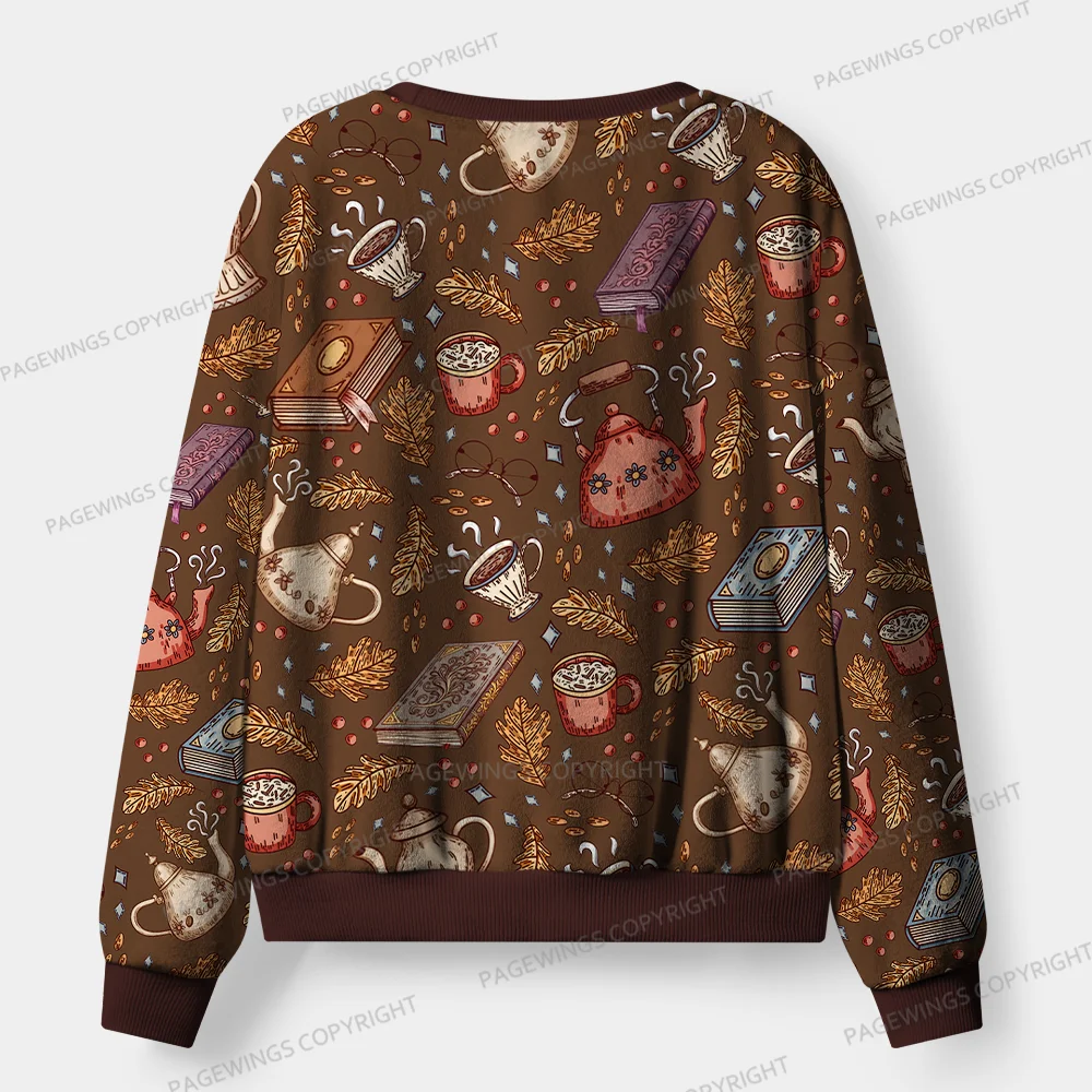 Pagewings Cozy Reading Unisex Flannel Pajama Set