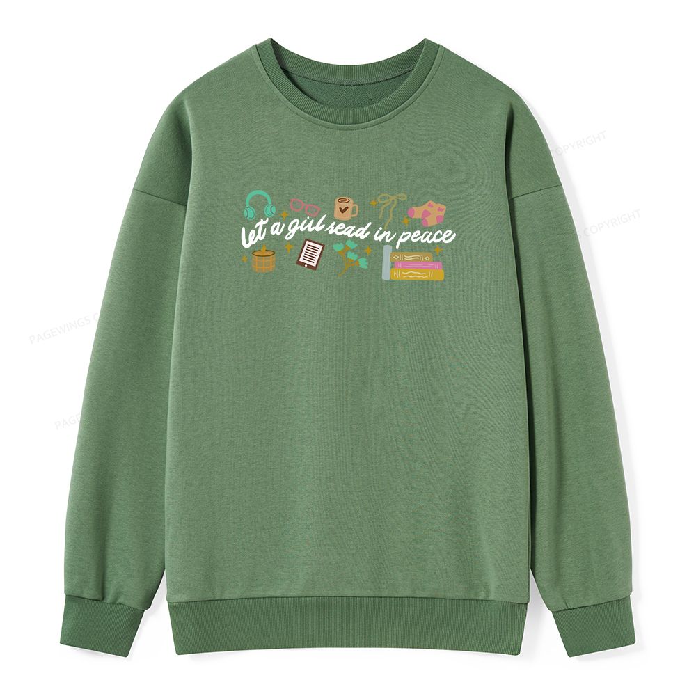 Pagewings Let a Girl Read in Peace Unisex Classic Sweatshirt