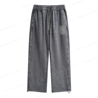 Pagewings Trans Rights Are Human Rights Unisex Washed Sweatpants