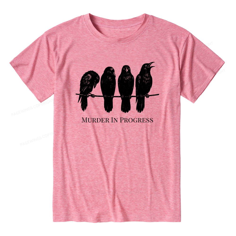 Pagewings Murder In Progress Unisex Heather T-Shirt