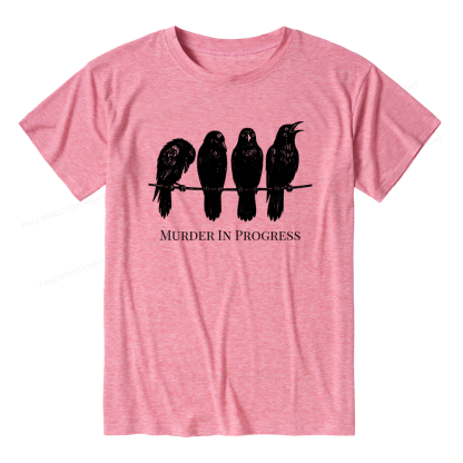 Pagewings Murder In Progress Unisex Heather T-Shirt