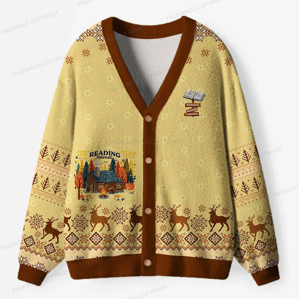 Pagewings Reading Retreat Unisex Ugly Cardigan Sweaters