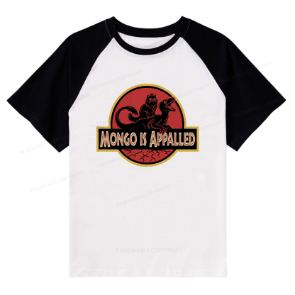 Pagewings Reading Sci‑Fi Raptor Lovers Raglan T-shirt