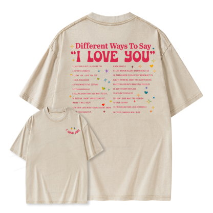 Pagewings I Love You In Book Quote Unisex Washed T-shirt