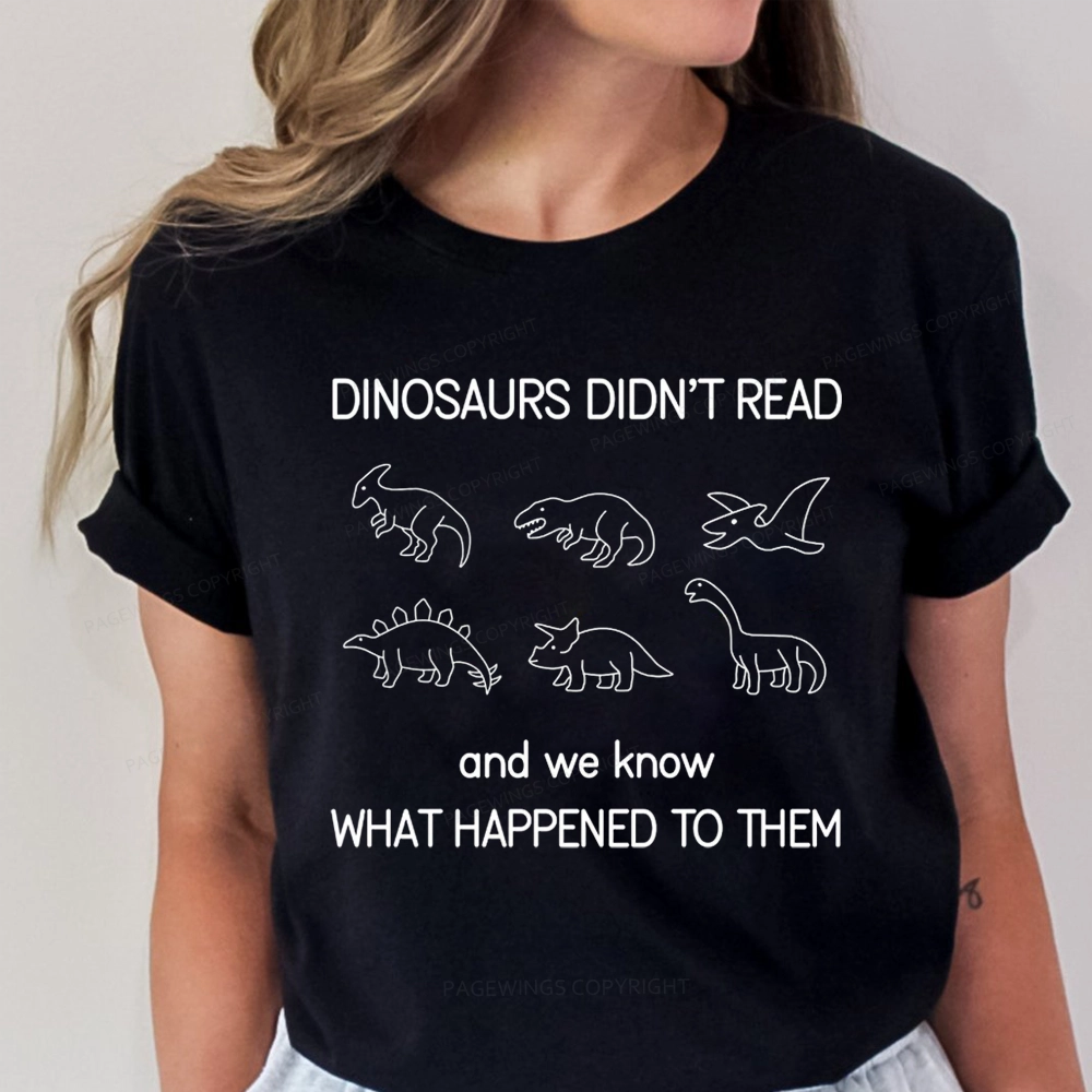 Pagewings Dinosaur Didn't Read Book Unisex Classic T-shirt