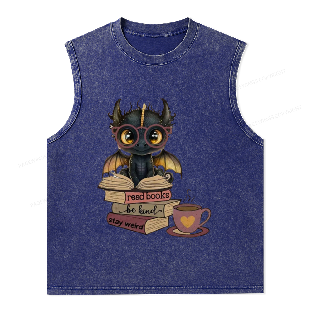 Pagewings Fourth Wing Dargon Unisex Washed Tank Top