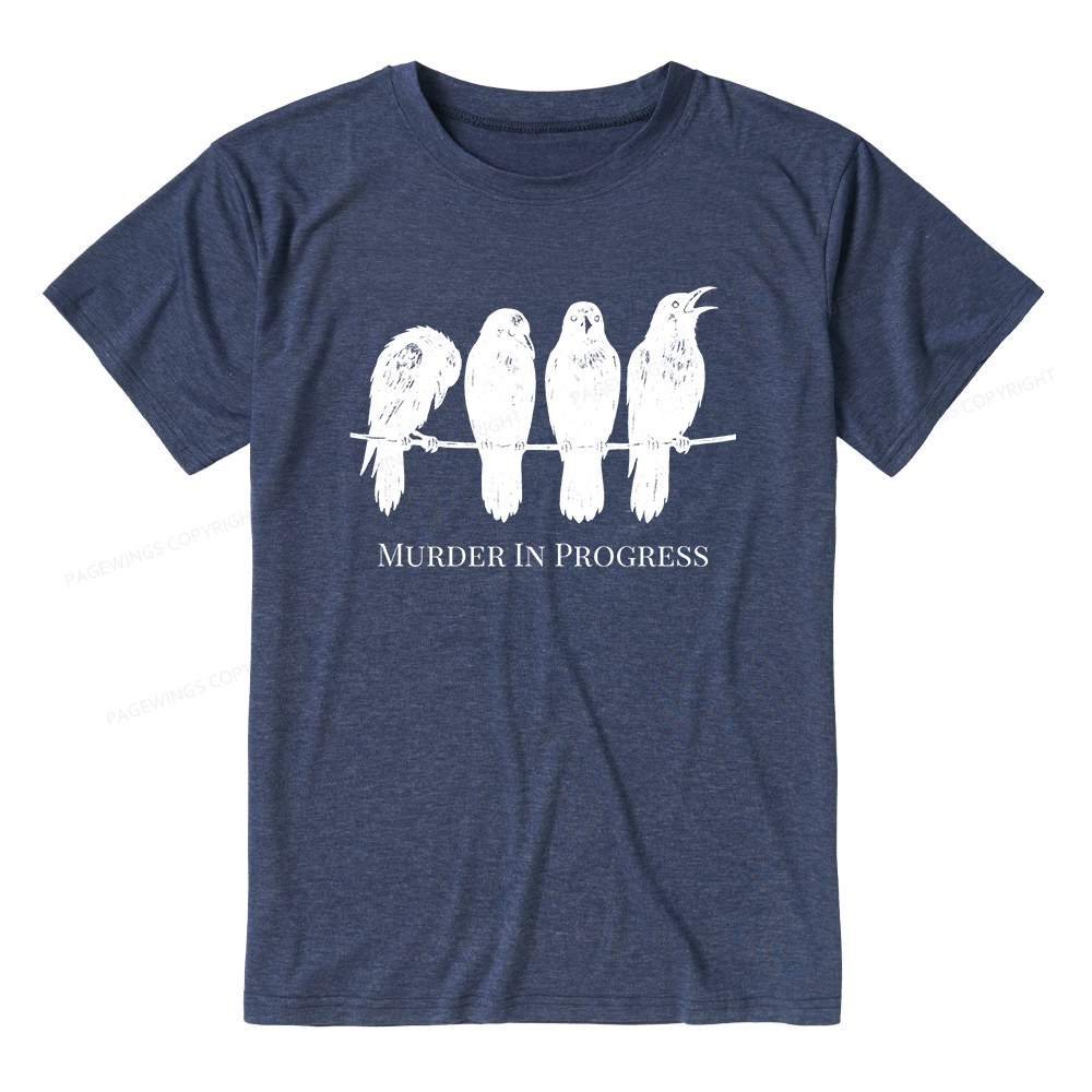 Pagewings Murder In Progress Unisex Heather T-Shirt