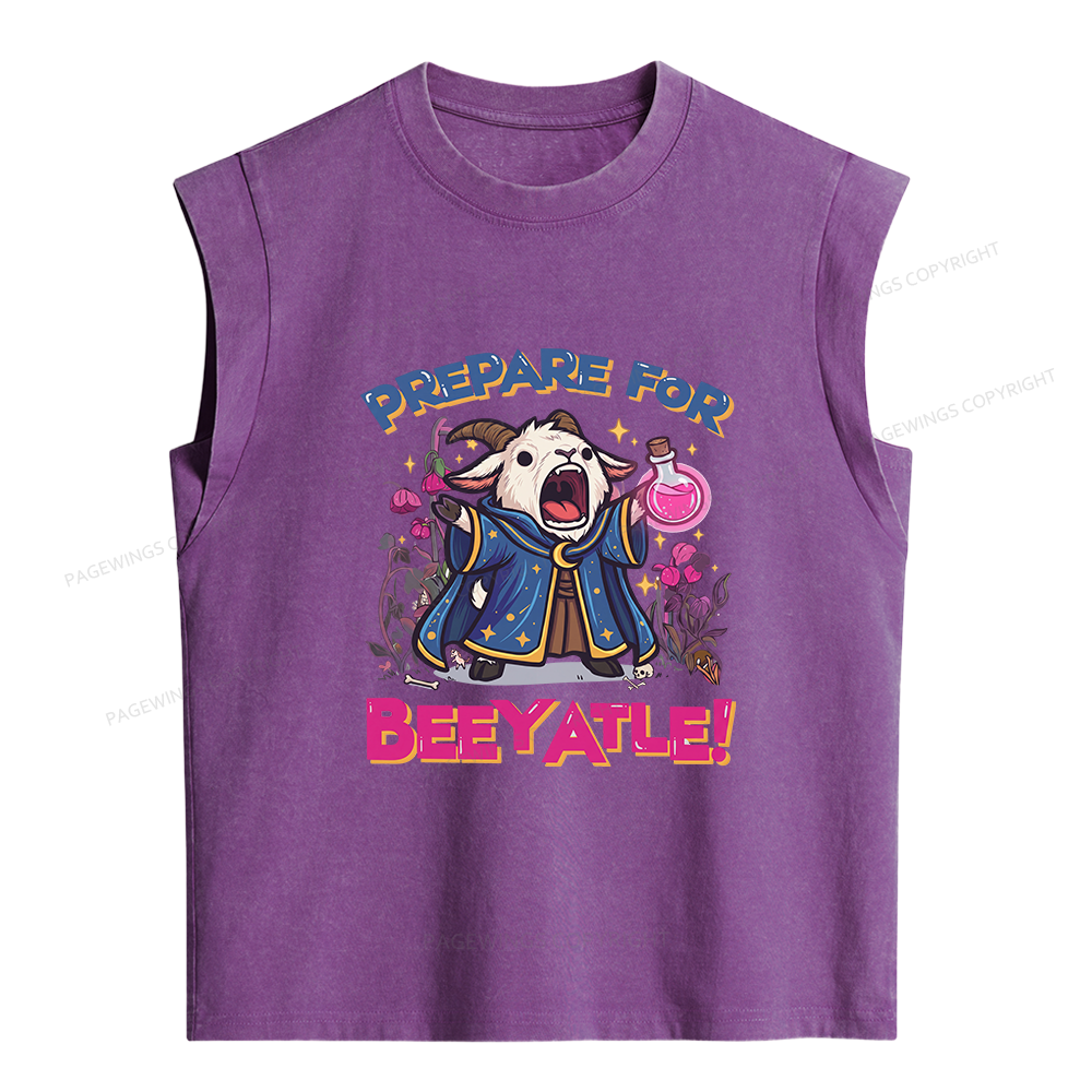 Pagewings Prepare For Beeyatle Women's Washed Tank Top