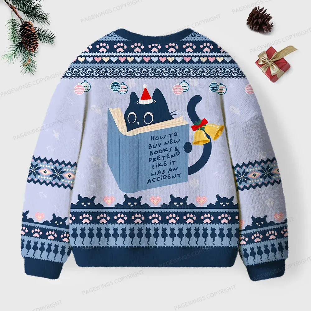 Pagewings How To Buy New Books Unisex Ugly Knit Sweatshirt