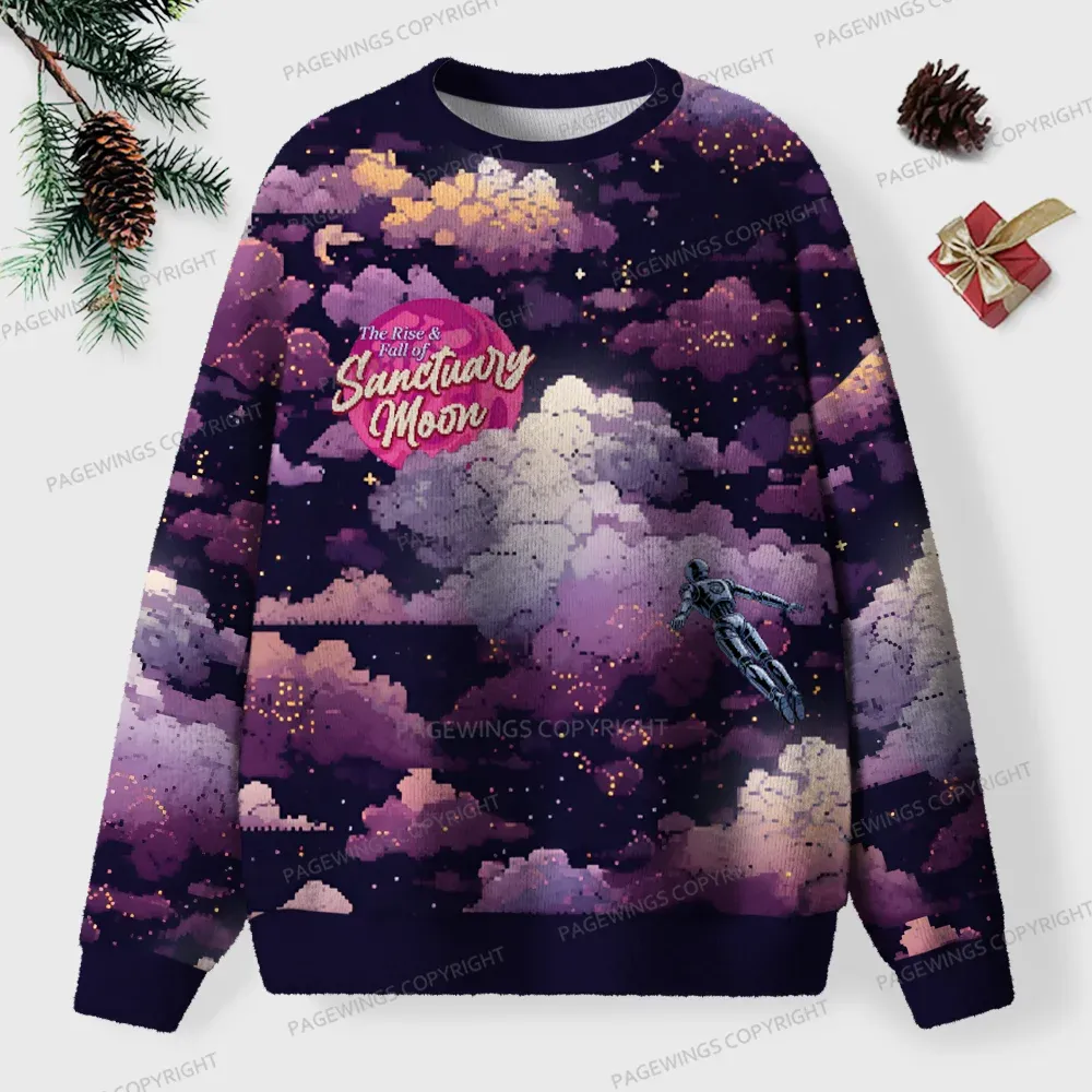 Pagewings The Rise Fall Of Sanctuary Moon Unisex Ugly Knit Sweatshirt