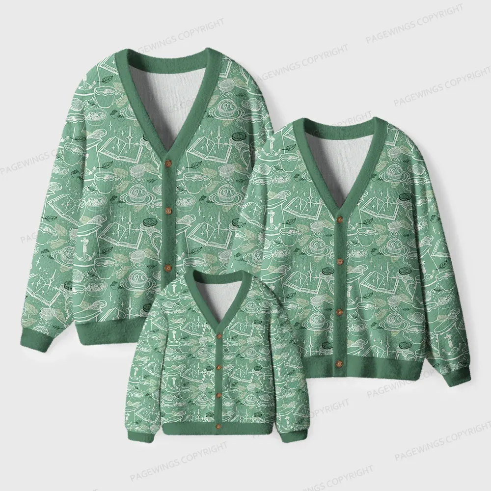 Pagewings Book Lover Unisex Ugly Cardigan Sweaters