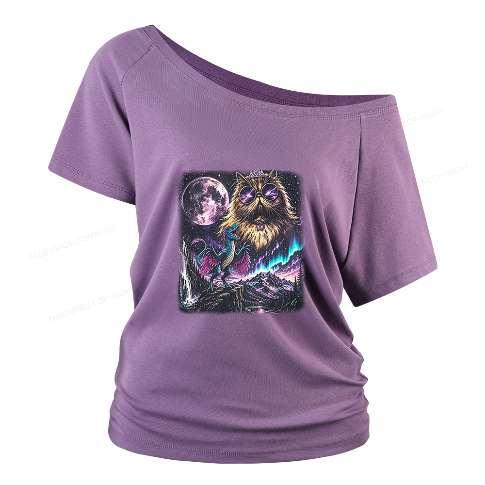 Pagewings Sci Fi Books Lover Women Off Shoulder T-shirts